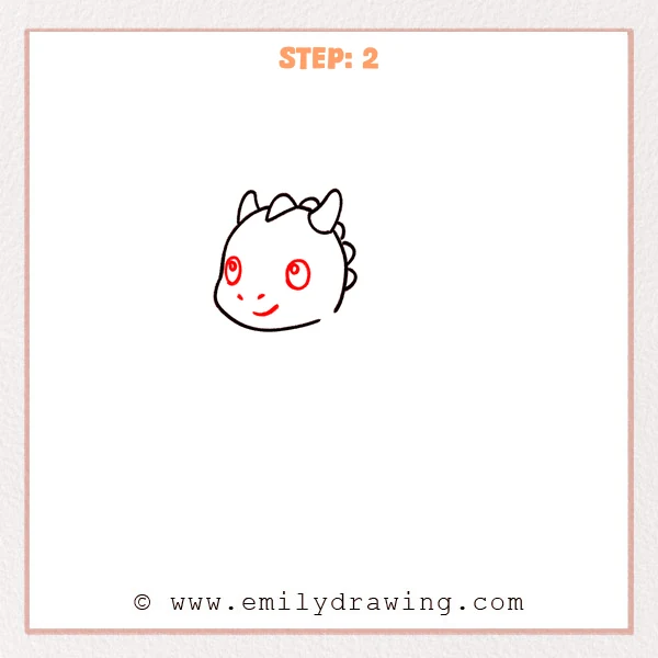 how to draw a flying dragon - Step 2